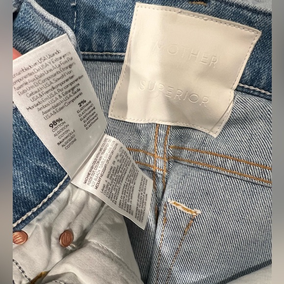 MOTHER High Waisted Hiker Hover Undone Denim On My Knees Jeans🔥 - Picture 13 of 16